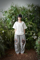 エッセンシャル プリーツ Uネック 1/2 Tシャツ (Off-White)
