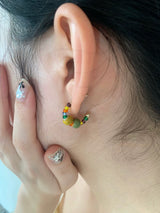 Color beads C earrings