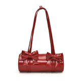 Red Bow Round Shoulder Bag