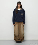 BRUSHED WIDE CORDUROY PANTS_BROWN 