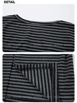 Stripe cardigan wrap banding casual pants