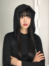 Bloomer draped slim crop hooded sweatshirt