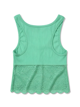LACE SHORT SLEEVELESS [MINT]
