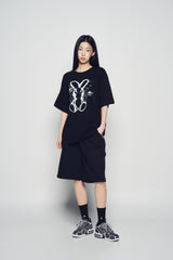 25SS ソロラビットエイリアン ショートスリーブ Tシャツ ブラック