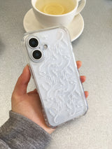 フラワーモザイクジェリーハードスマホケース