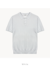 Summer Cool Plain Collar Short Sleeve Overfit Knit 8COLOR