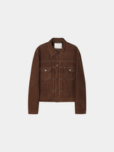 Trucker Colorblock Suede Jacket (3colors)