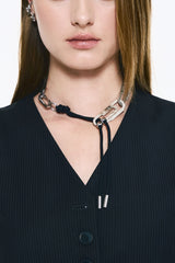 NO.584 [SILVER] CLIP LAYERED NECKLACE