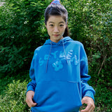 フラワーロゴフーディー (BLUE)