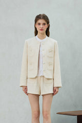 CHERISH TWEED JACKET / WHITE