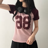 インフォカラーラグランナンバーショートスリーブTシャツ