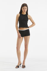 ROSE LACE SLEEVELESS /  BLACK
