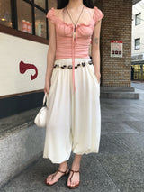 Boheme Line Vintage Wood Beads String Belt