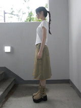 vintage yellow denim skirt