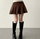 Kiro corduroy pleats mini skirt