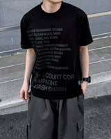 Coral Lettering Short Sleeve T-Shirt