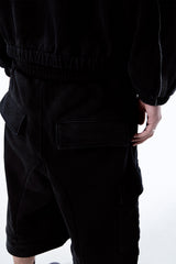 VINTAGE OVER SWEAT SHORTS (BLACK)