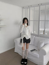 Lauren Ribbed Strap Long Sleeve Wrap (4 Colors)