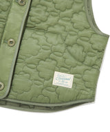 Women’s Clover Heart Quilted Short Vest Olive