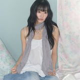 vintage dot scarf grey