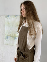 PINAFORE DRESS BROWN