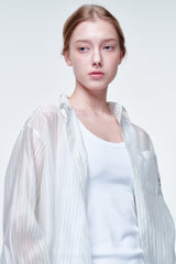 See through shirts White