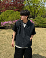 Rio Denim Anorak Vest(Light Blue)