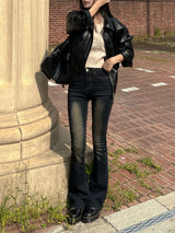 Y2K Vintage Washed Brownie Bootcut High Waist Long Pants