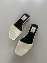 Momo Faux Leather Flat Summer Slippers 2 Colors