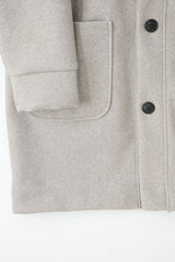 relaxed hood wool coat