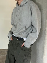 Snap warmer crop hood t-shirts(3color)