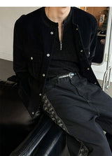 [S/S] Velvet zipper henry neck knit(3color)