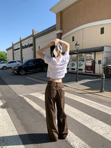 ポイントバッククリップワイドパンツ (3C)
