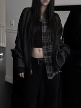 pair wool stripe zip-up (unisex)