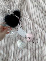 heart keyring_black