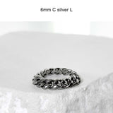 SS-blackline カーブチェーンリング_5/6/8mm_SILVER