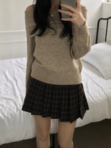 Uni Off-Shoulder Knitwear (4 colors)