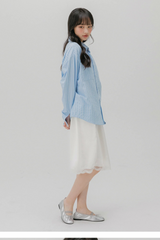 ツー ポケット ストライプ シャツ (LIGHT BLUE)