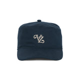 Leaf VZ Monogram Twill Pillbox Cap / Navy