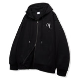 Nスモールロゴ2ウェイジップアップフーディー - 2COLOR