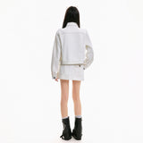 White Denim Jacket & Mini Skirt Set