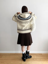 Nordic Mood Vintage Hooded Knit Cardigan