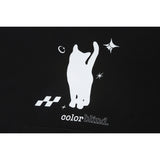 'キャットサイン' フーディーブラック