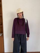 ヒルモン ストライプ ラウンド ロングスリーブ ティー