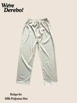 Beige kt Silk Pajama Set