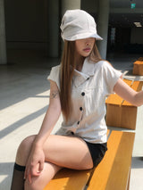 High China Button Blouse