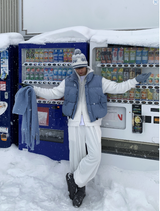 ゼロナインコージースノーフレークドロップニットビーニー