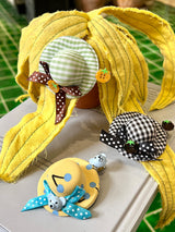 UnsocialNight オリジナル Little Hat リボン3色 スウィートヘアクリップ