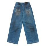 24FW COATING WASHING WIDE DENIM PANTS DARK BLUE 