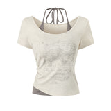 Layered Halter Print Tee 232128871